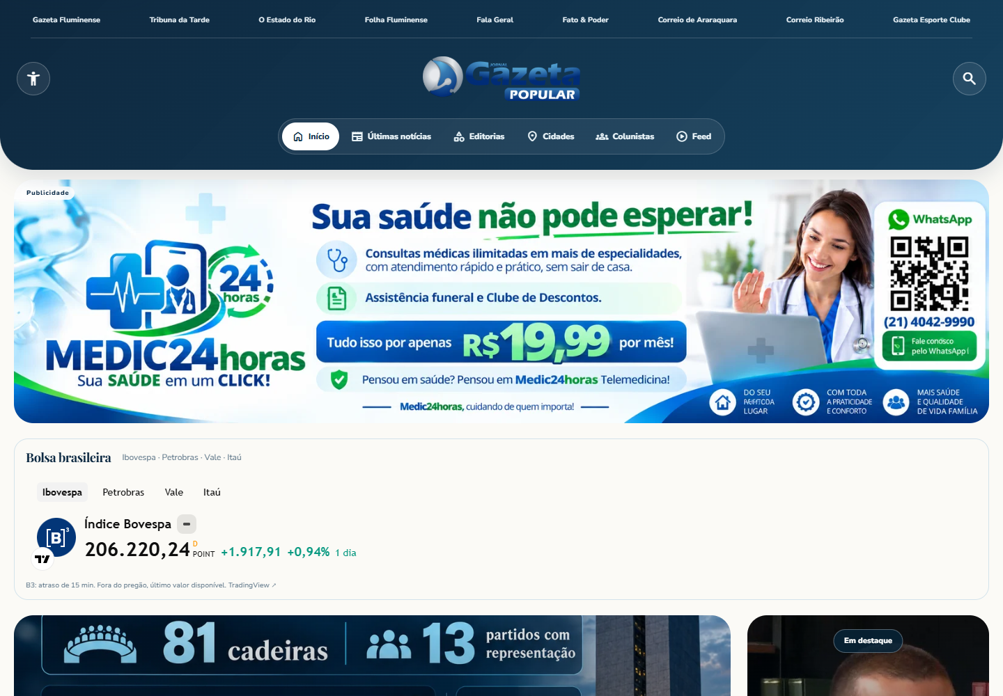 Captura de tela de A Gazeta Popular