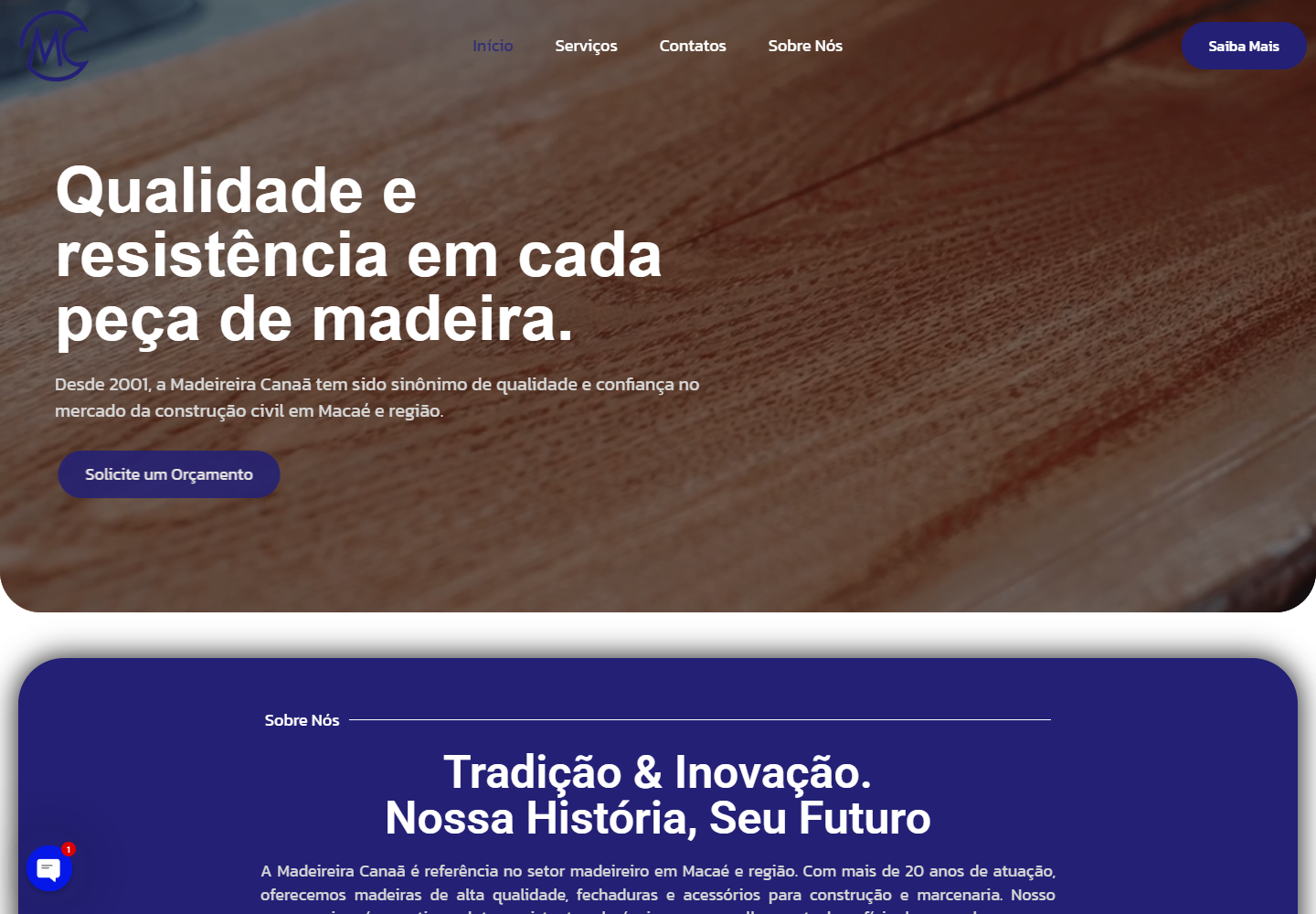 Captura de tela de Madeireira Canaã
