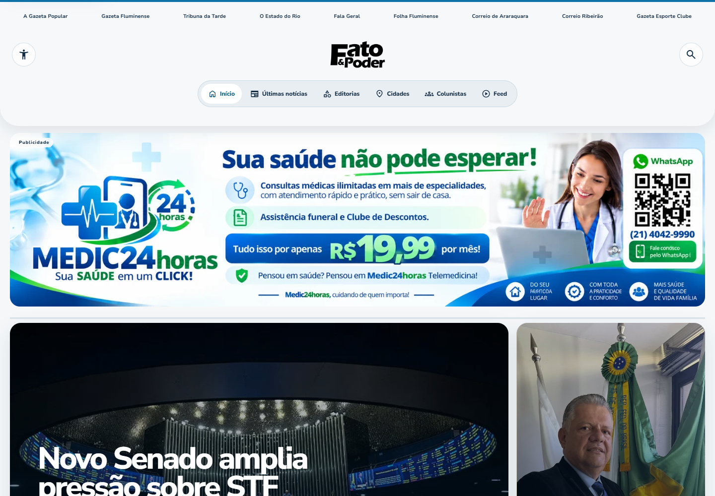 Captura de tela de Fato & Poder