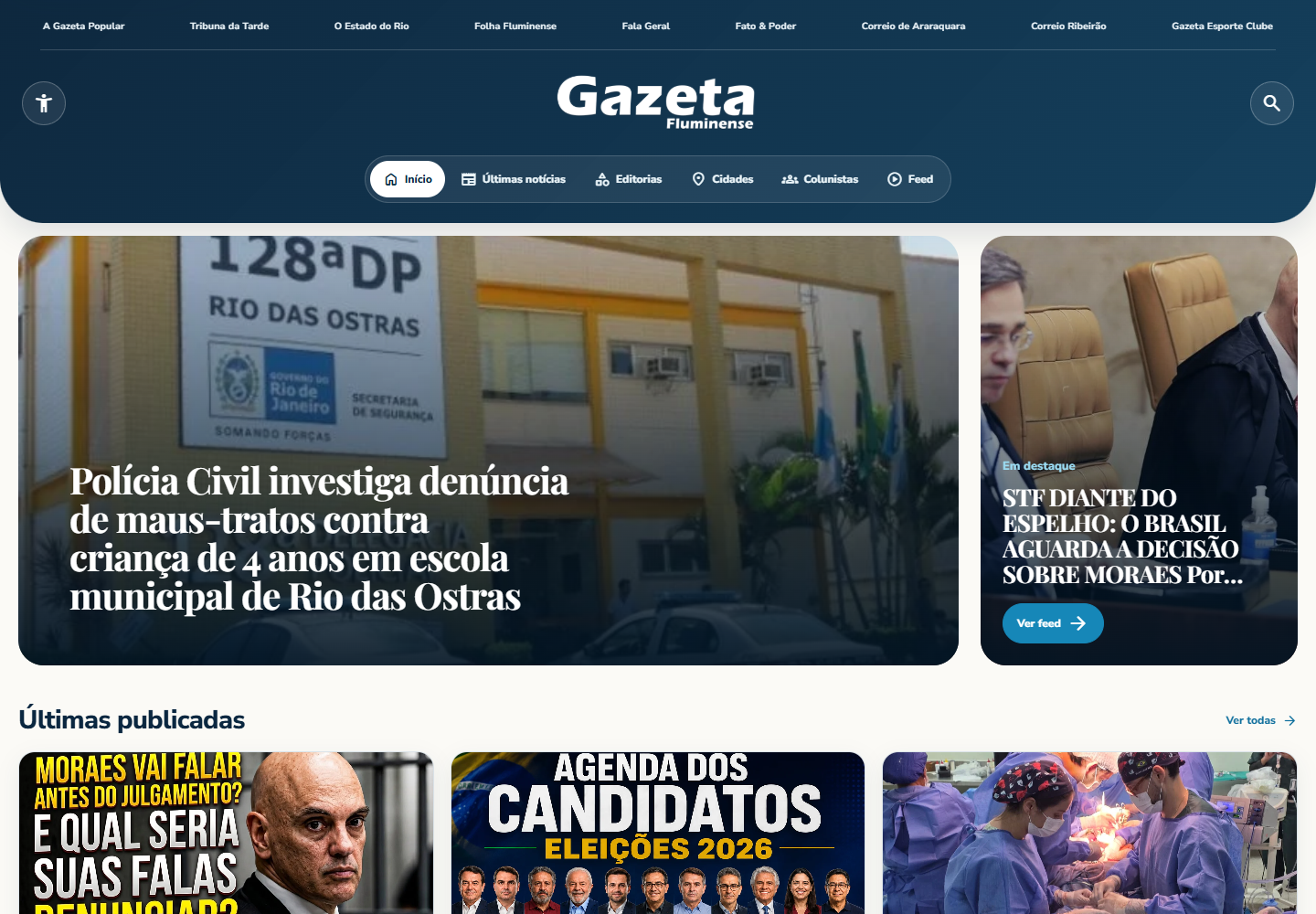 Captura de tela de Gazeta Fluminense
